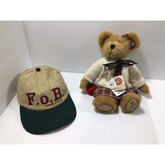 Vintage Bundle Of (1)Friends Boyds Bears Cap Hat Green Tan+(1)Bearwear Teacher - Picture 2 of 11